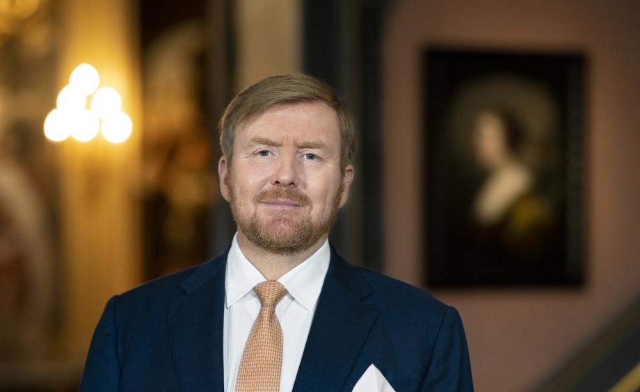 A Picture of King Willem-Alexander During His Christmas Speech of 2019